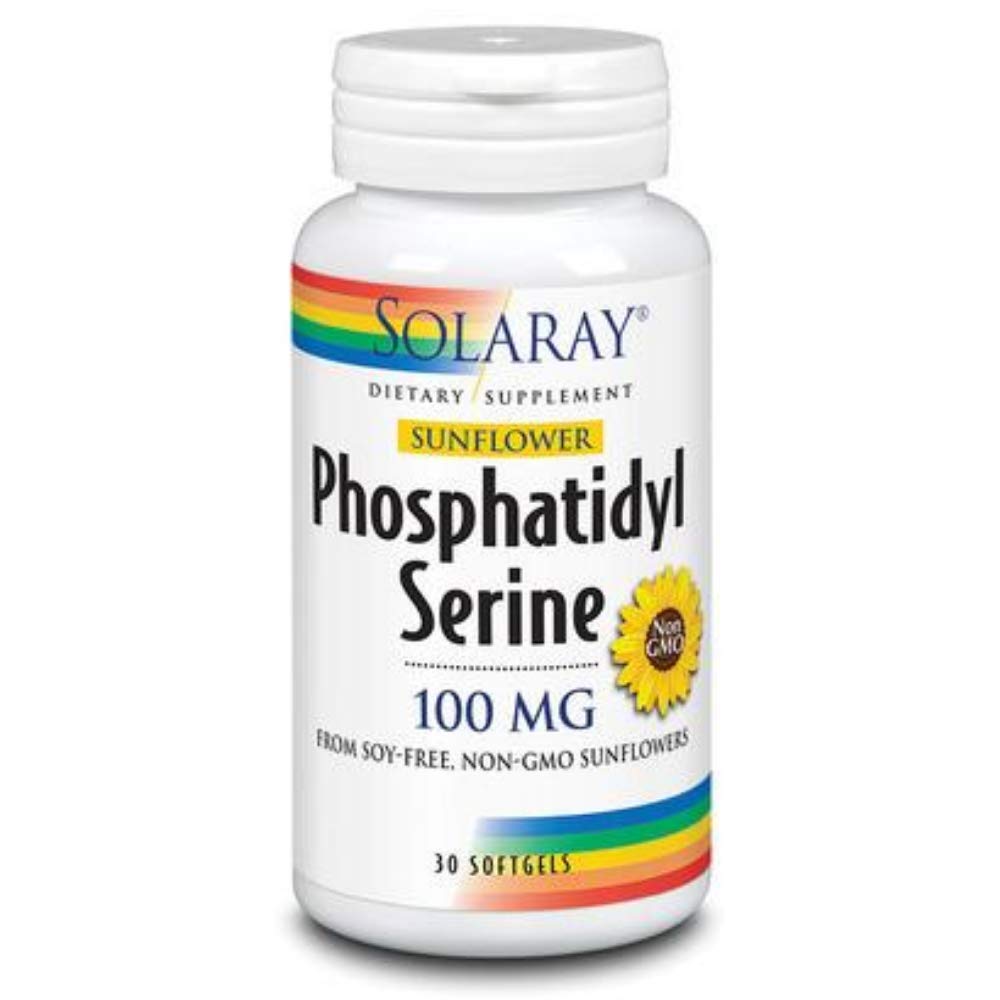 SOLARAY Sunflower Phosphatidylserine Non GMO, Softgel (Btl - Plastic) 100mg | 30ct - The Oasis of Health