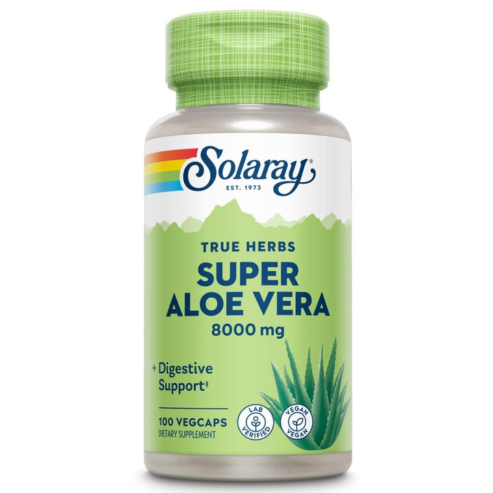 SOLARAY Super Aloe Vera Gel - 8000mg - 100 Capsules - The Oasis of Health