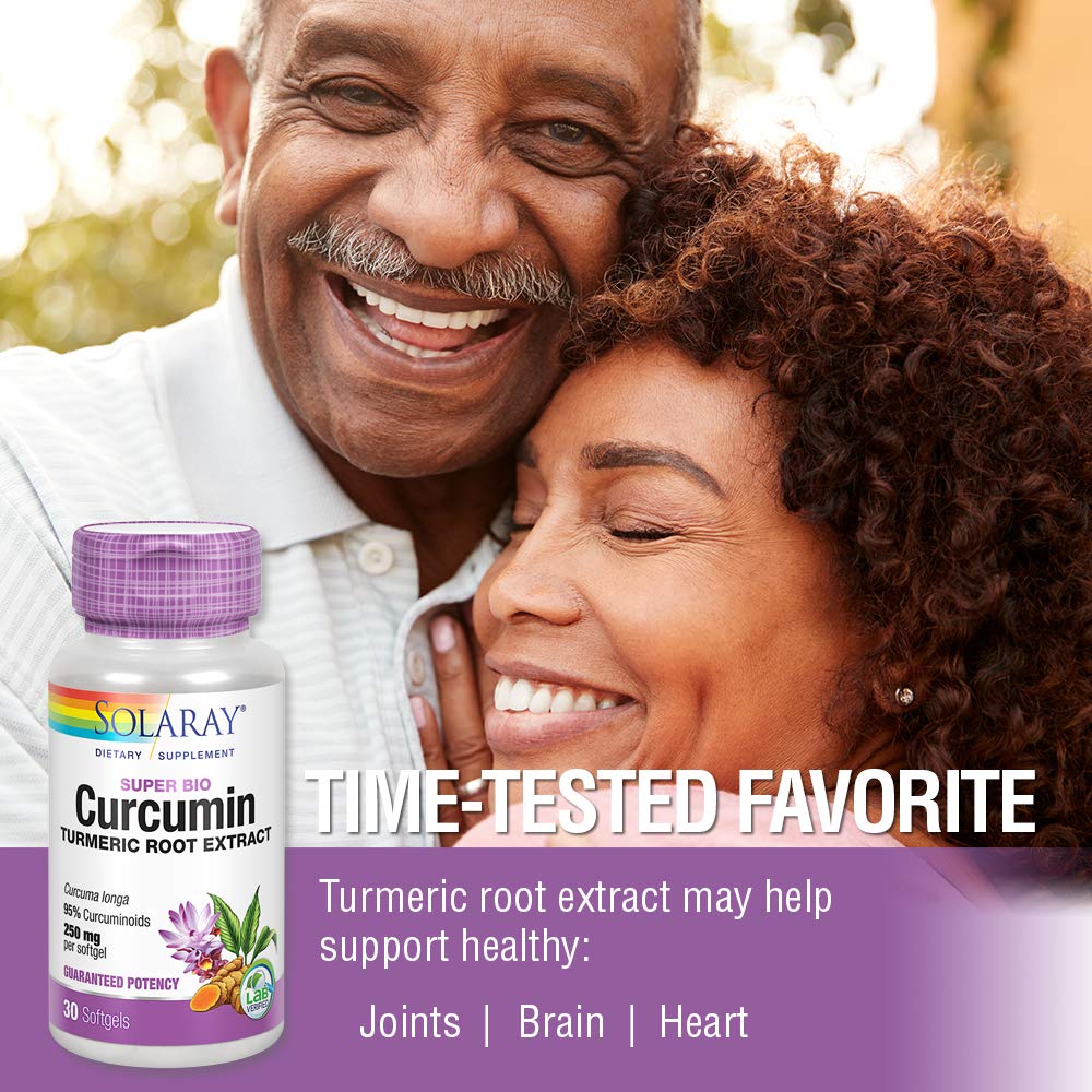 SOLARAY Super Bio Curcumin 250mg | Turmeric Root Extract, 95% Curcuminoids | Healthy Joint Support & More | 30 Softgels - The Oasis of Health