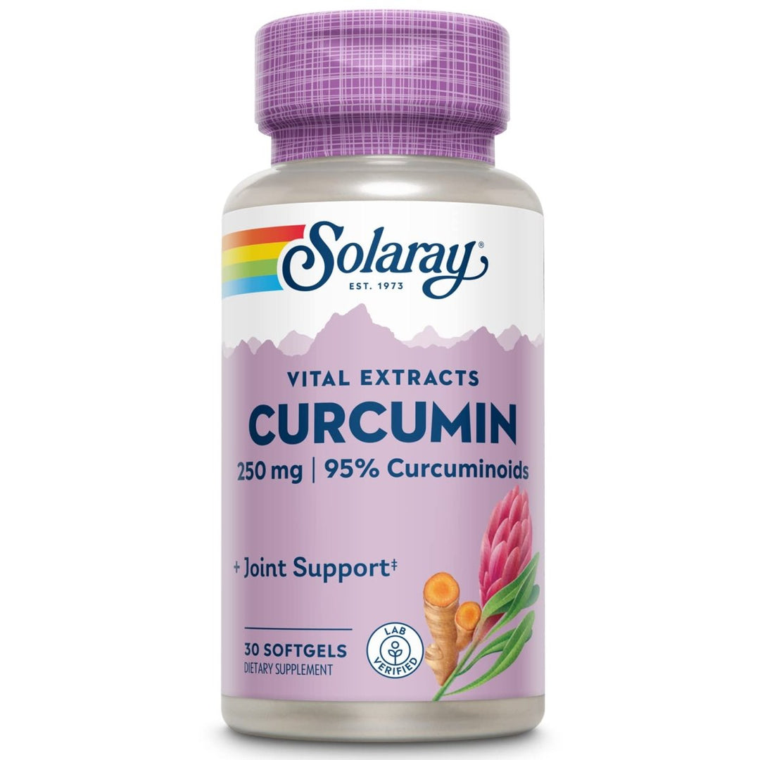 SOLARAY Super Bio Curcumin 250mg | Turmeric Root Extract, 95% Curcuminoids | Healthy Joint Support & More | 30 Softgels - The Oasis of Health