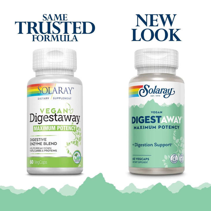 SOLARAY Super Digestaway Plant Enzymes, Veg Cap (Btl - Plastic) | 60ct 35754 - The Oasis of Health