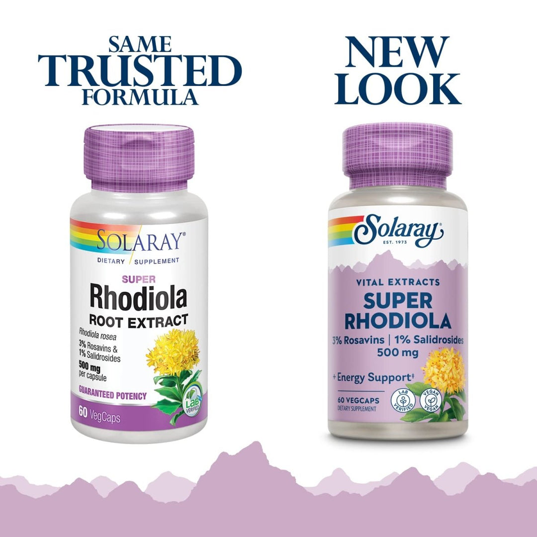 Solaray Super Rhodiola Root Extract 500 mg VCapsules, 60 Count - The Oasis of Health