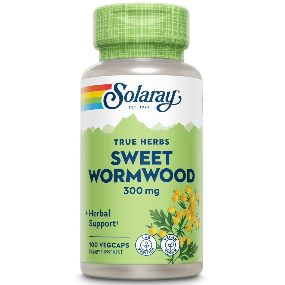 Solaray Sweet Wormwood Aerial, Veg Cap (Btl - Plastic) 300mg 100ct - The Oasis of Health