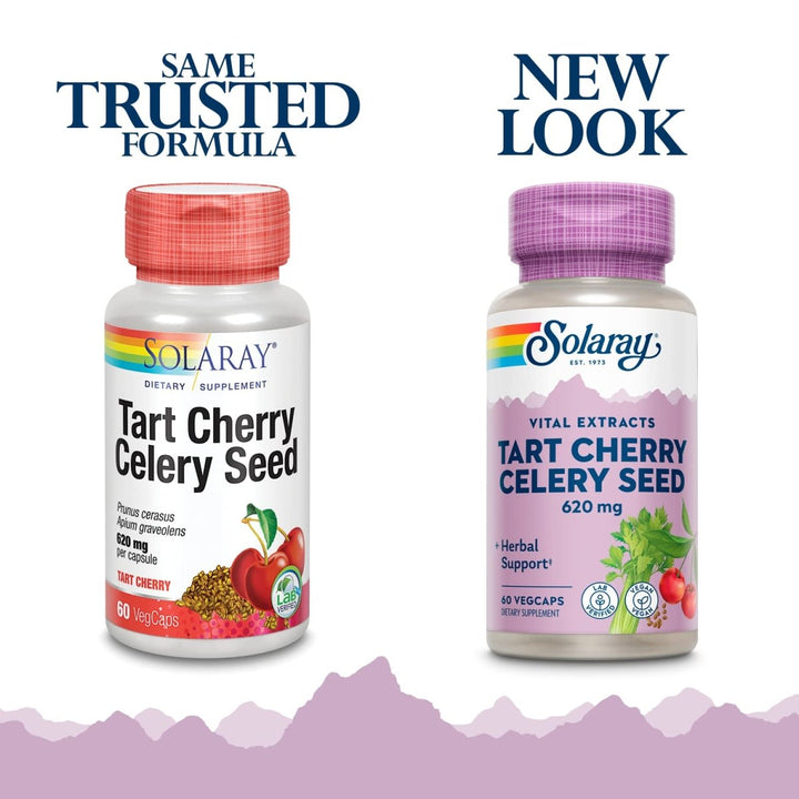 Solaray Tart Cherry & Celery Seed - 60 VegCaps - The Oasis of Health
