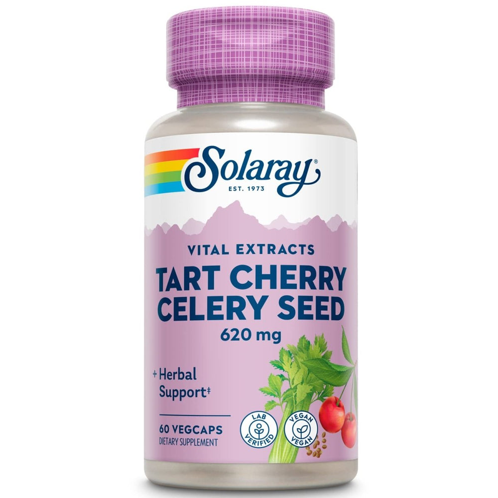 Solaray Tart Cherry & Celery Seed - 60 VegCaps - The Oasis of Health