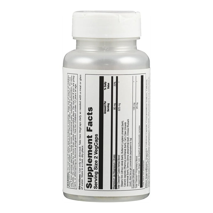 SOLARAY Total Cleanse Colon, Veg Cap (Btl - Plastic) | 60 Count - The Oasis of Health