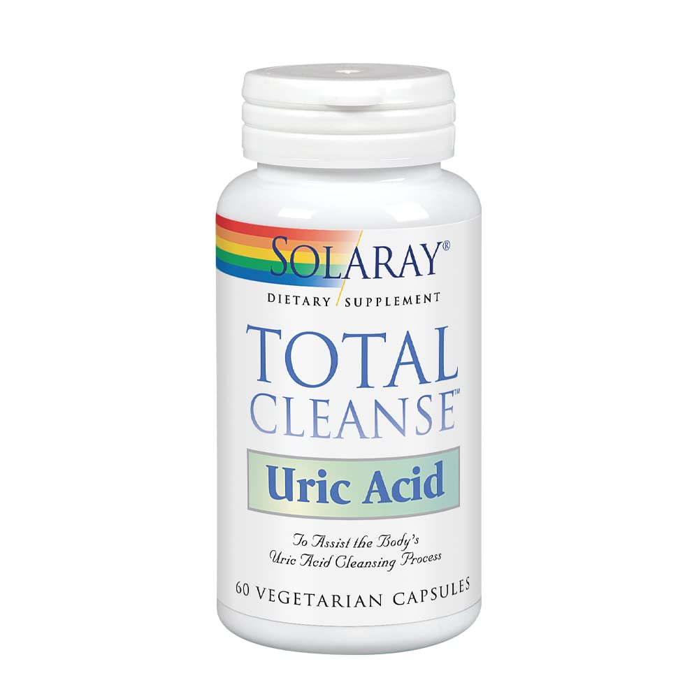 Solaray Total Cleanse Uric Acid, Tart Cherry, Bromelain, Quercetin and More, Joint Comfort Support, Vegan, 60 Caps - The Oasis of Health
