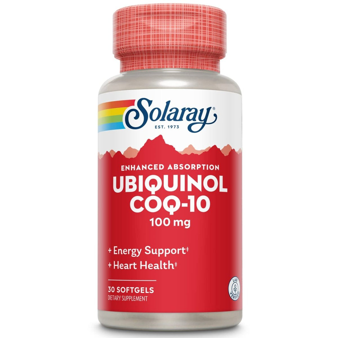 SOLARAY Ubiquinol CoQ - 10 100 mg - Enhanced Absorption - 30 Softgels - The Oasis of Health