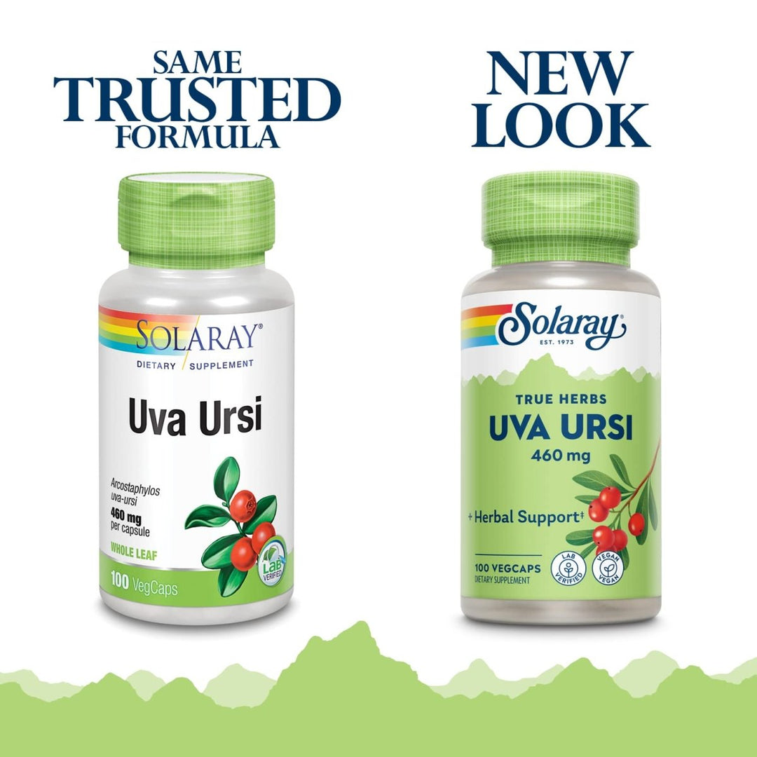 SOLARAY Uva Ursi Leaf 460 mg | Healthy Bladder, Kidney & Urinary Tract Function Support | Non - GMO | 100ct (Take 3 Daily) - The Oasis of Health