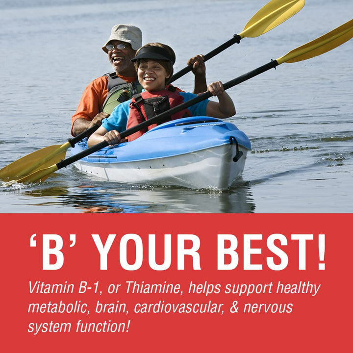 SOLARAY Vitamin B - 1 100 mg | Healthy Energy Metabolism, Skin, Brain, Heart & Nervous System Support | 100 VegCaps - The Oasis of Health