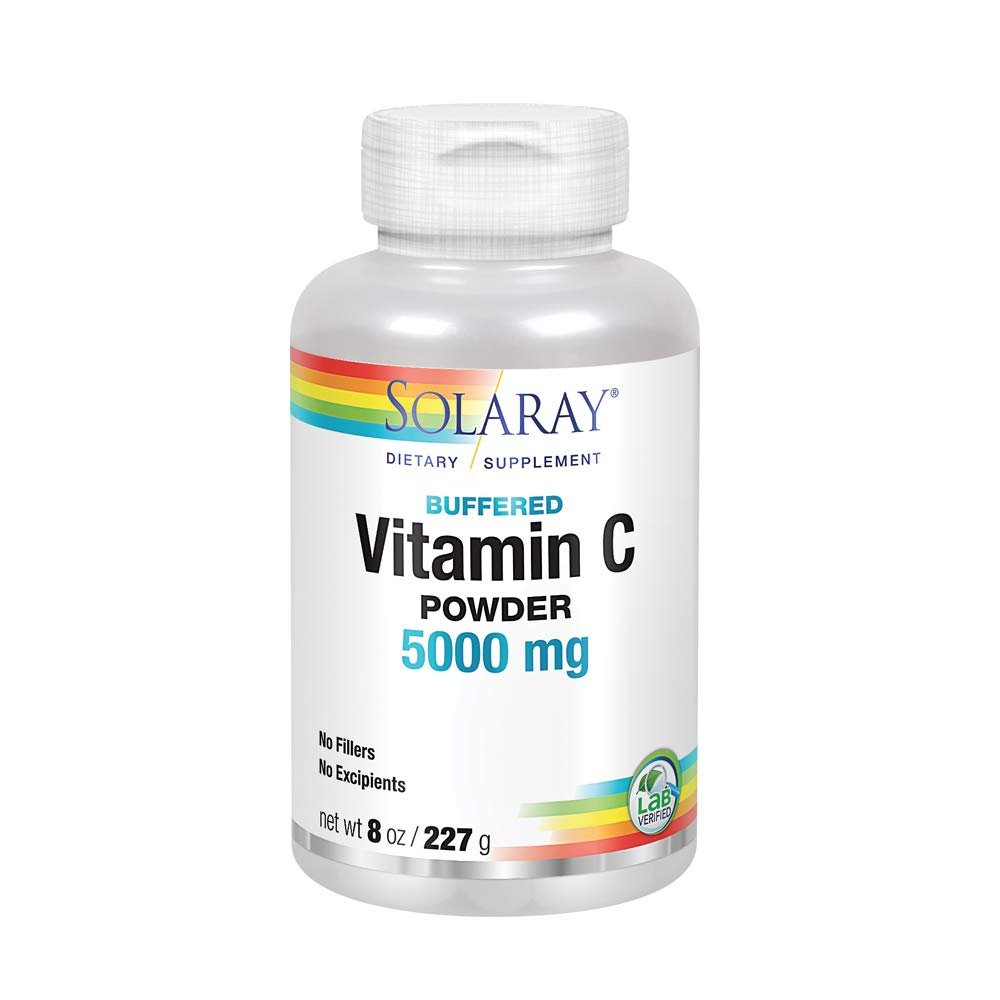 Solaray, Vitamin C Powder Non Acidic 5000mg, 8 Ounce - The Oasis of Health