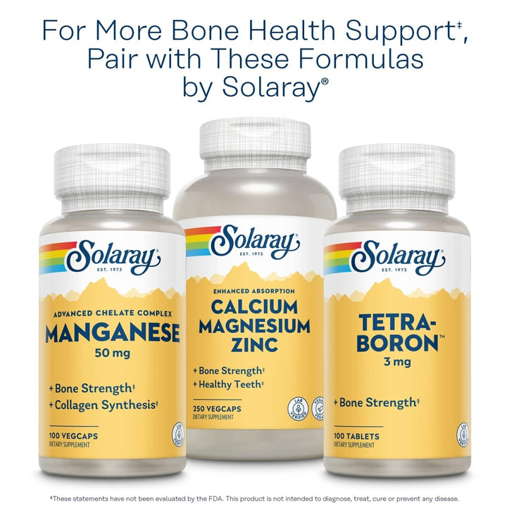 SOLARAY Vitamin D3 + K2, D & K Vitamins for Calcium Absorption and Support for Healthy Cardiovascular System & Arteries, Non - GMO & No Soy (120 Servings, 120 VegCaps) - The Oasis of Health