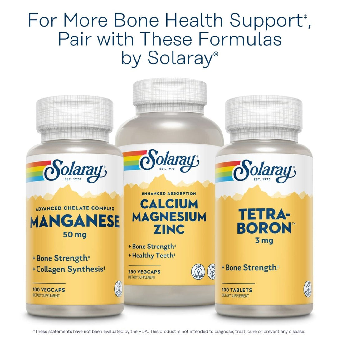 SOLARAY Vitamin D3 K2, K2 D3 Vitamin Supplement for Calcium Absorption, Bone Strength, Cardiovascular & Immune Function Support, Made Without Soy, 60 - Day Guarantee, 60 Servings, 60 VegCaps - The Oasis of Health