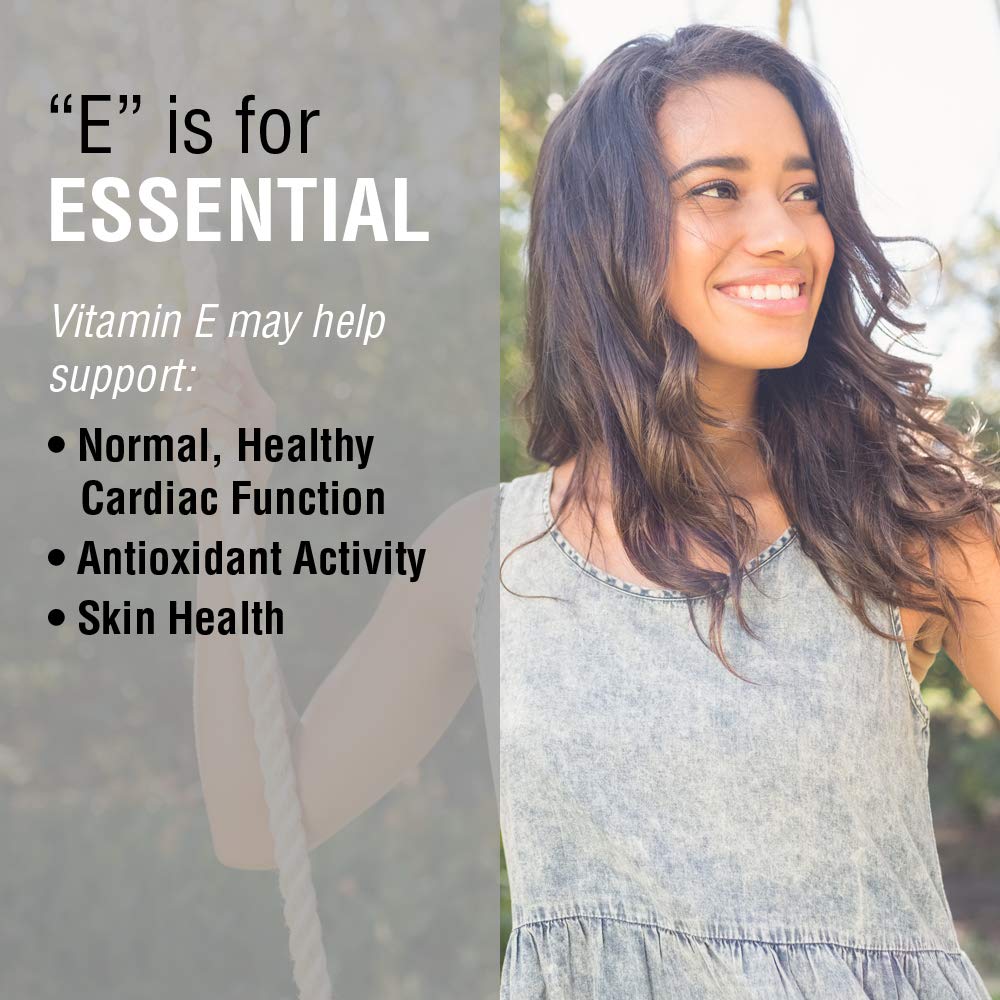 SOLARAY Vitamin E, Dry 400 IU w/Mixed Tocopherols Non - Oily Healthy Cardiac Function, Antioxidant Activity & Skin Health Support 100 Capsules - The Oasis of Health