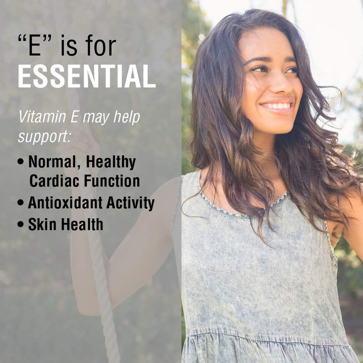 SOLARAY Vitamin E, Dry 400 IU w/Mixed Tocopherols Non - Oily Healthy Cardiac Function, Antioxidant Activity & Skin Health Support 100 Capsules - The Oasis of Health