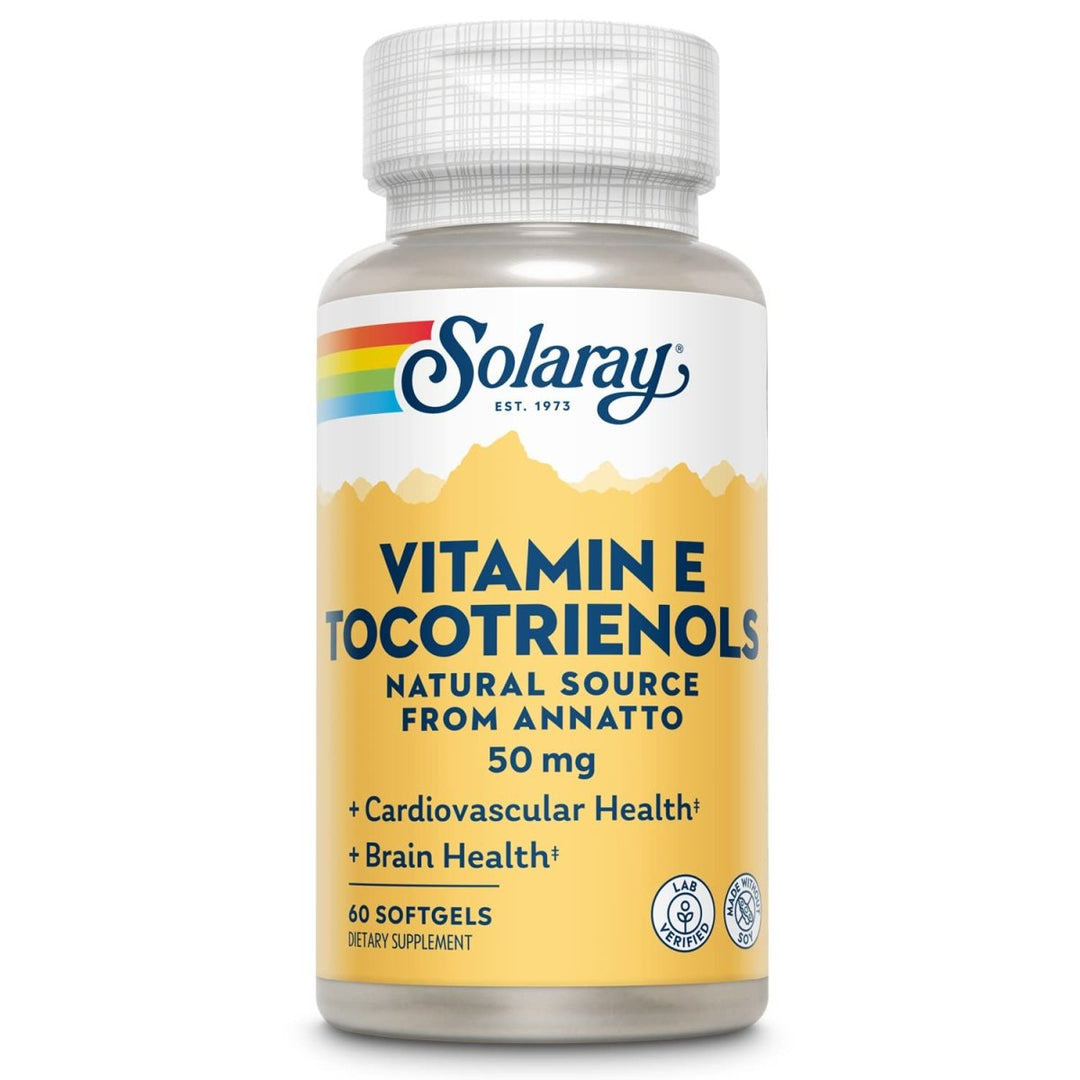 SOLARAY Vitamin E Tocotrienols 50mg | Healthy Brain Function Support | Soy Free | 50ct - The Oasis of Health