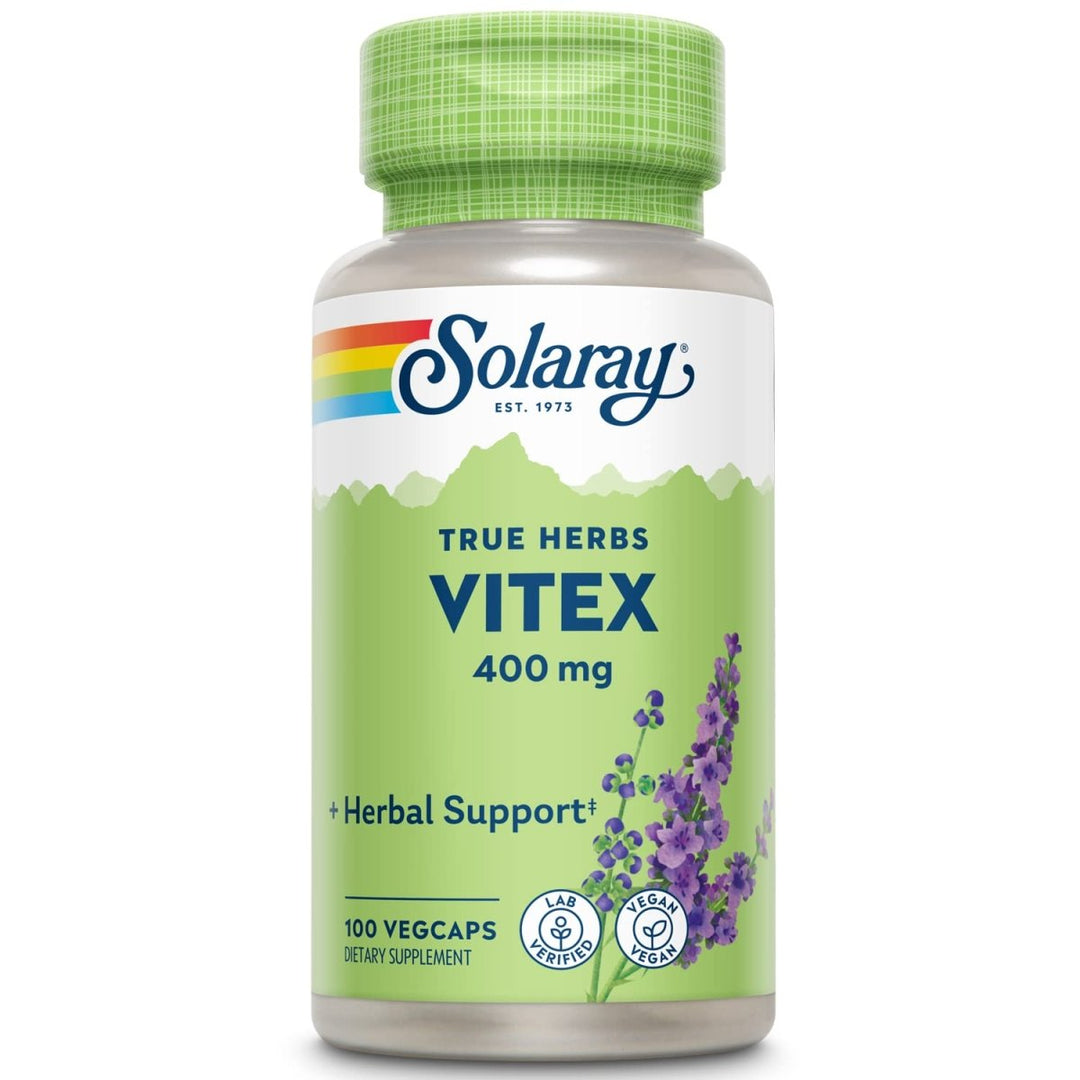 SOLARAY Vitex Whole Berry - 400 MG (100 Vegetarian Capsules) - The Oasis of Health