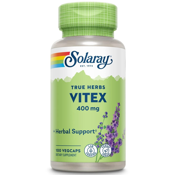 SOLARAY Vitex Whole Berry - 400 MG (100 Vegetarian Capsules) - The Oasis of Health