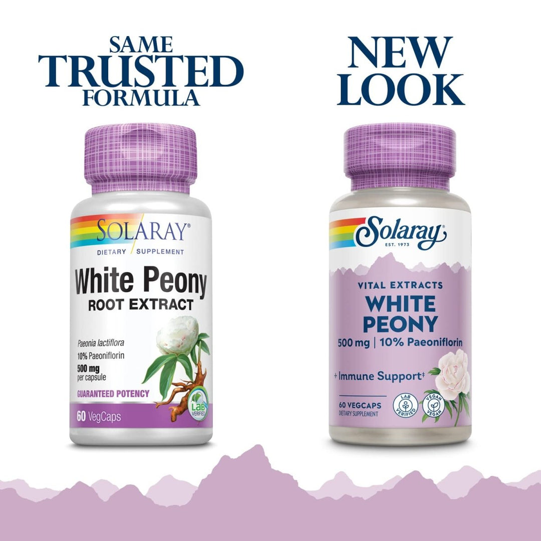 SOLARAY White Peony Root Extract | 60 VegCaps - The Oasis of Health