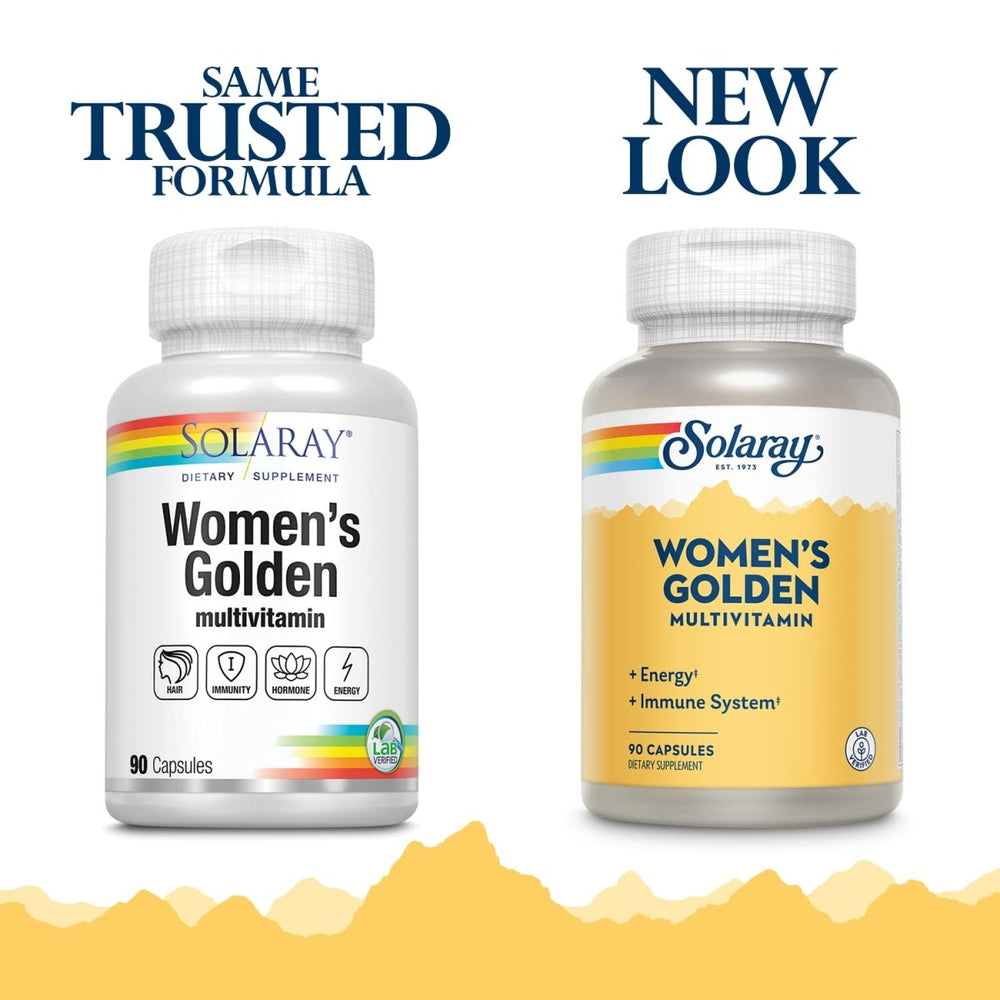 SOLARAY Women's Golden Multi - Vita - min Capsules, 90 Count - The Oasis of Health