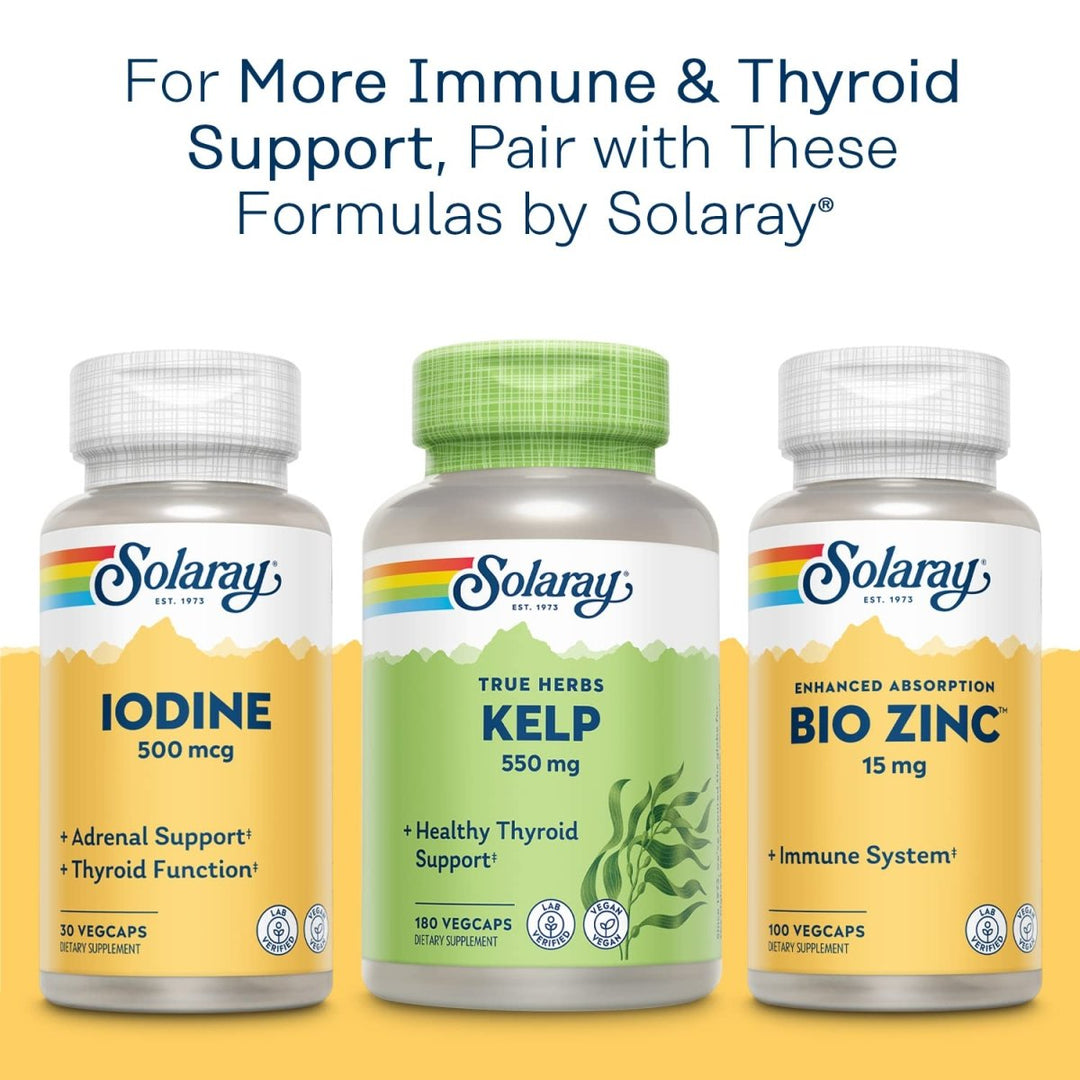 Solaray Yeast Free Selenium 100mcg, Healthy Immune & Thyroid Function Support, Enhanced Absorption, 90 Serv, 90 VegCaps - The Oasis of Health