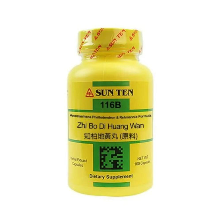 Sun Ten - Anemarrhena, Phellodendron & Rehmannia Formula, 100 Capsules, 116B Zhi Bo Di Huang Wan - The Oasis of Health