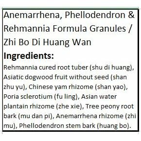 Sun Ten - Anemarrhena, Phellodendron & Rehmannia Formula Granules/Zhi Bo Di Huang Wan/知柏地黃丸 - The Oasis of Health