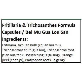 Sun Ten - Fritillaria & Trichosanthes Formula Capsules/Bei Mu Gua Lou San/????? - The Oasis of Health