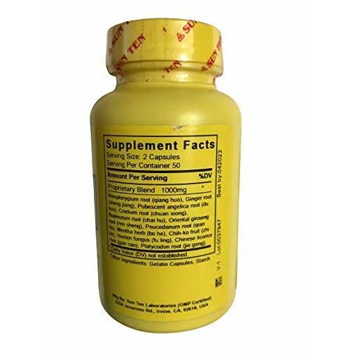 Sun Ten - Ginseng and Mentha Formula Capsules (Ren Shen Bai Du San) - The Oasis of Health