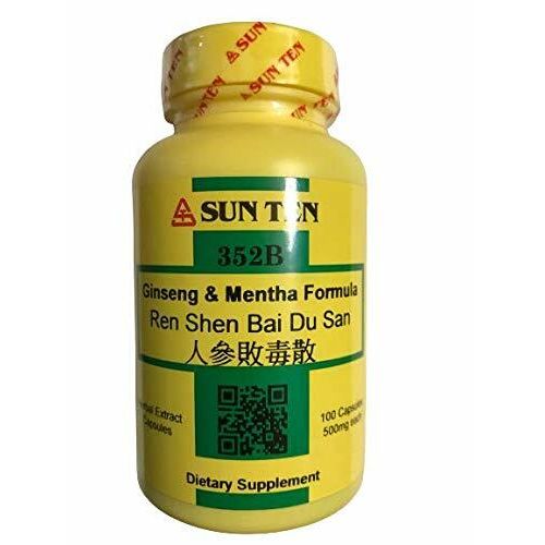 Sun Ten - Ginseng and Mentha Formula Capsules (Ren Shen Bai Du San) - The Oasis of Health