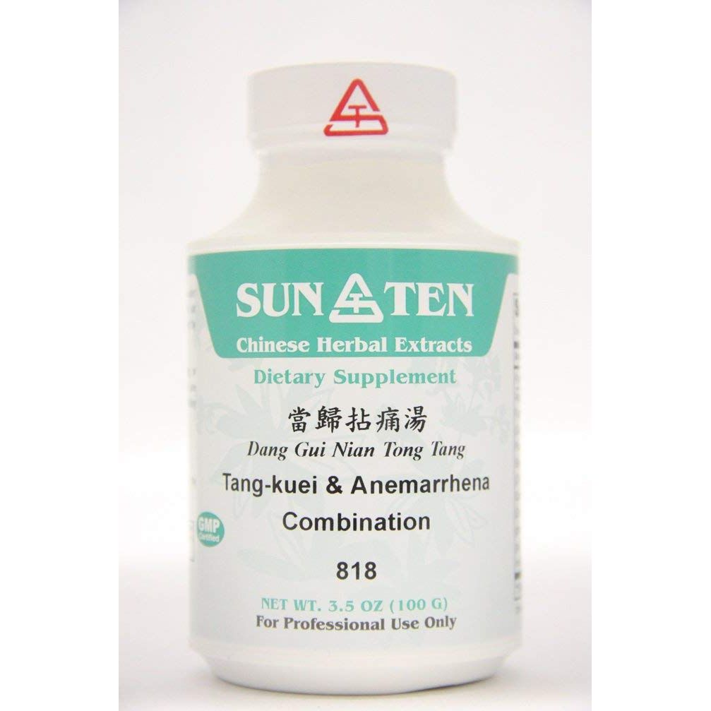 Sun Ten - Tang - KUEI & ANEMARRHENA COMBIN Dang GUI Nian Tong Tang 818 Concentrated Granules 100g by Baicao - The Oasis of Health