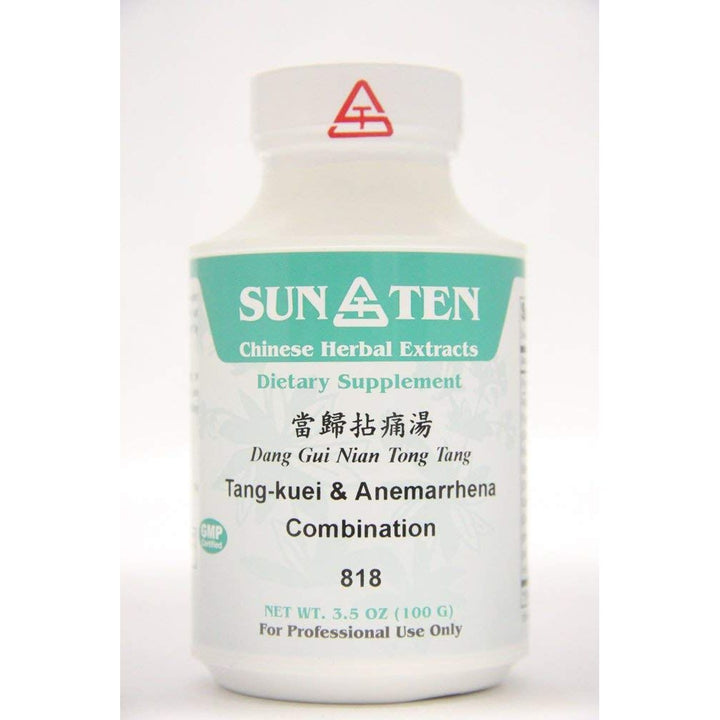 Sun Ten - Tang - KUEI &amp; ANEMARRHENA COMBIN Dang GUI Nian Tong Tang 818 Concentrated Granules 100g by Baicao - The Oasis of Health