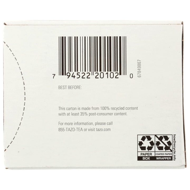 Tazo - Green Tea Green Ginger - 20 Tea Bags - The Oasis of Health