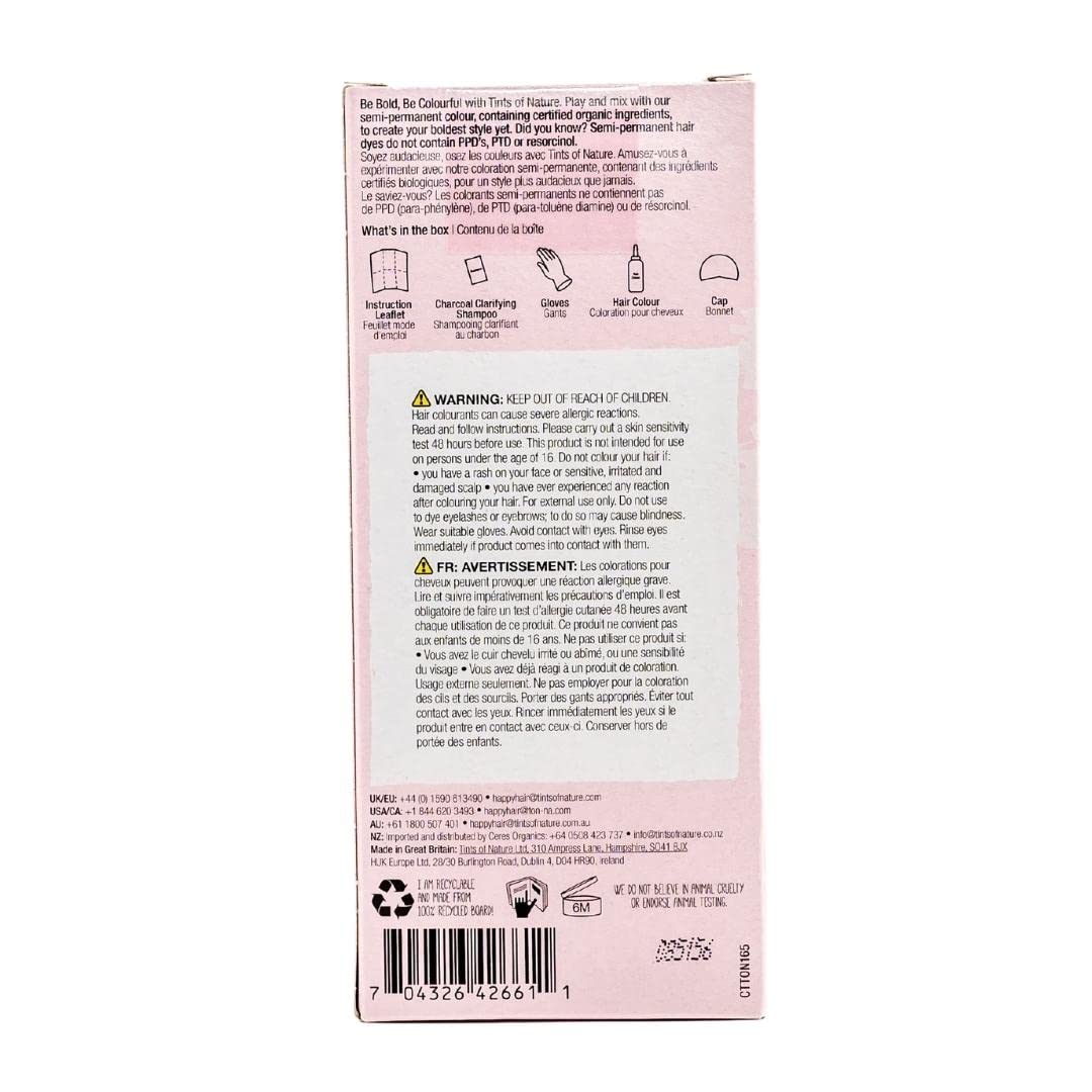 Tints Of Nature - Semi - Permanent Hair Color Bold Pink - 2.46 fl. oz. - The Oasis of Health