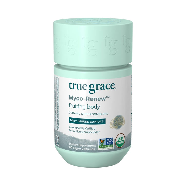True Grace - Myco - Renew Fruiting Body Organic Mushroom Blend - 60 Vegan Capsules - The Oasis of Health