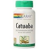 Solaray Catuaba Bark Extract 930 mg | Healthy Libido  Mood &amp; Energy Support | Whole Bark | No Excipients or Fillers | Non-GMO &amp; Vegan | 100 VegCaps
