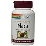 Solaray Maca Root Extract 300 mg | Healthy Balance  Energy  Vitality &amp; Libido Support | Non-GMO | 60 VegCaps