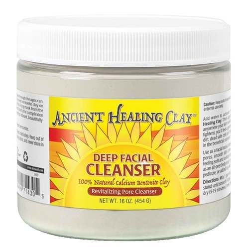Heritage Store Ancient Healing Clay Pore-Cleansing Mask | Refines &amp; Purifies with 100% Natural Calcium Bentonite (16 oz)