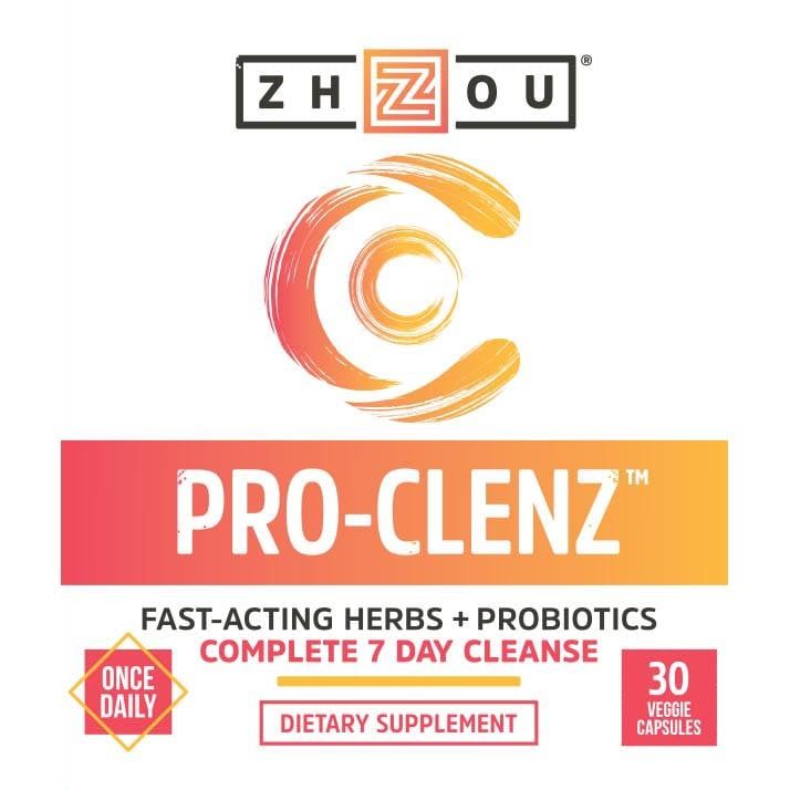 Zhou Pro-Clenz | 7 Day Colon Cleanse Detox with Probiotics | Healthy Weight  Regularity &amp; Digestion Formula | 30 Capsules
