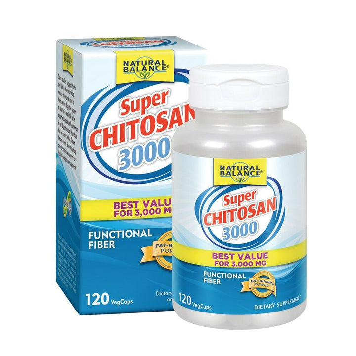 Natural Balance Super Chitosan 3000  120 VegCaps (750 mg per Capsule)