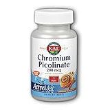 Chromium Picolinate  Sugar Free  Cinnamon Bun  200 mcg  120 Micro Tablets  KAL