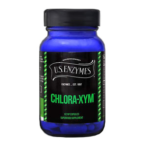 US Chlora - Xym Enzymes 62 Cap per Bottle Blue Green Algae - The Oasis of Health