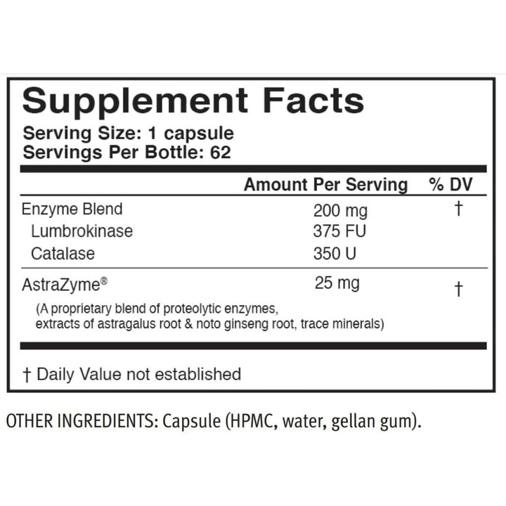 USAEnzymes U.S. Enzymes Lumbroxym Targeted Systemic Enzyme 62 Delayed Release Capsues. Helps Crculation and Blood Pressure. Supports Cardiovascular and Circulatory Health. - The Oasis of Health