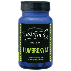 USAEnzymes U.S. Enzymes Lumbroxym Targeted Systemic Enzyme 62 Delayed Release Capsues. Helps Crculation and Blood Pressure. Supports Cardiovascular and Circulatory Health. - The Oasis of Health