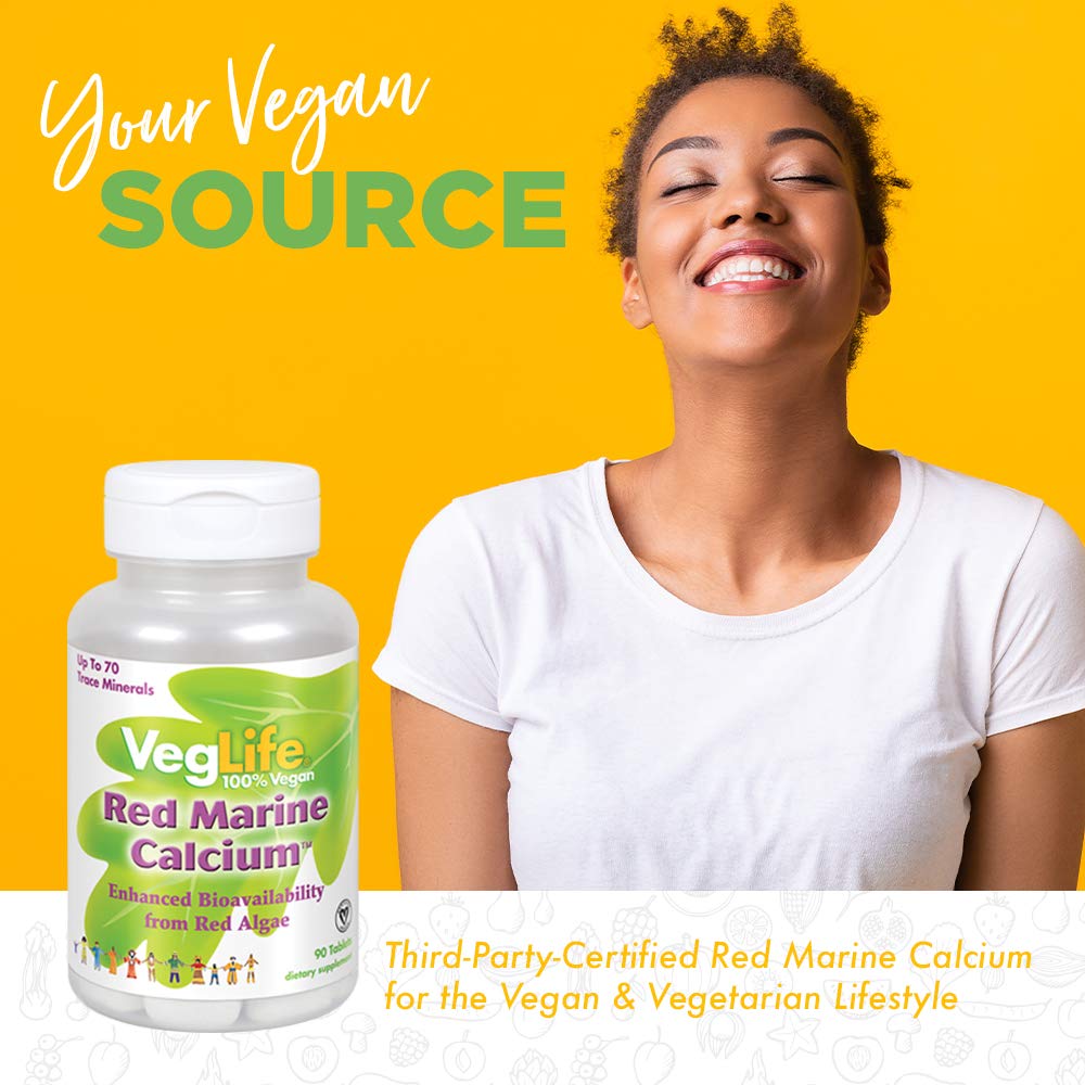 VegLife - Red Marine Calcium - 90 Tablets - The Oasis of Health