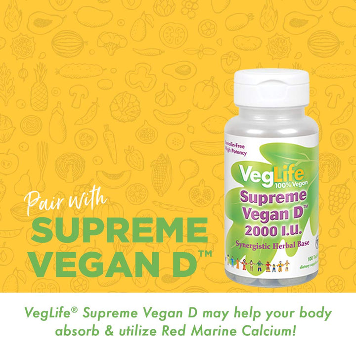 VegLife - Red Marine Calcium - 90 Tablets - The Oasis of Health