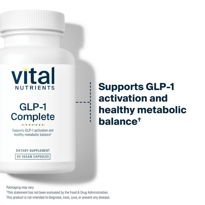 Vital Nutrients GLP - 1 Complete | GLP - 1 Probiotic, Prebiotic, Postbiotic + Hops Extract | Fast - Acting GLP - 1 Activators Helps Curb Cravings | Vegan, Dairy & Gluten Free | 60 Capsules - The Oasis of Health