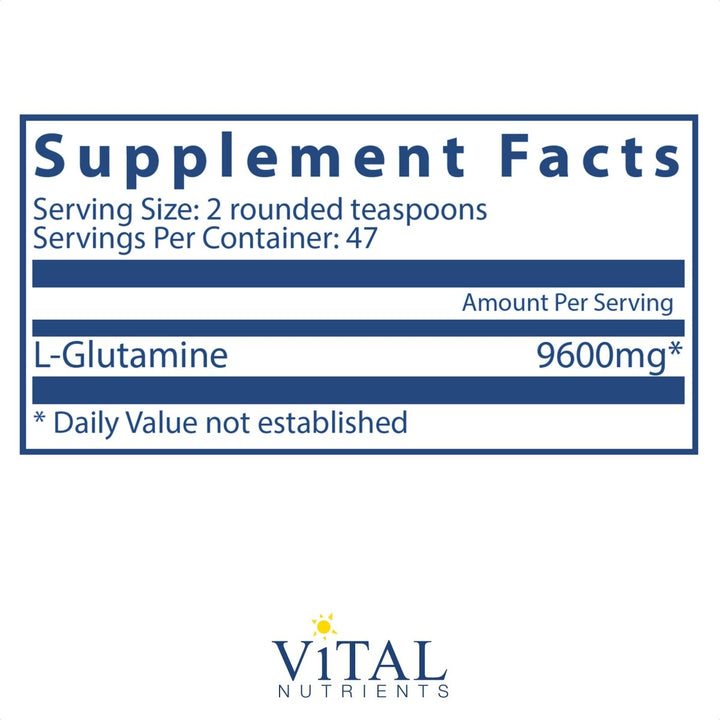 Vital Nutrients Glutamine Powder 16oz - The Oasis of Health