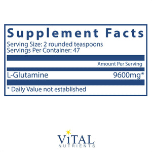 Vital Nutrients Glutamine Powder 16oz - The Oasis of Health