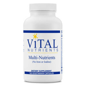 Vital Nutrients Multi - Nutrients No Iron or Iodine 180 Vcaps - The Oasis of Health